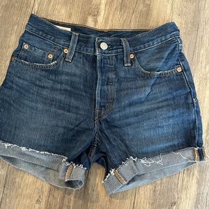 Levi's Dark Blue Jean Shorts